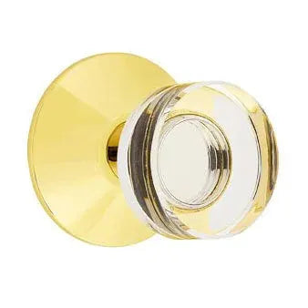 Emtek Modern Disc Glass Door Knob with Modern Rose by Emtek