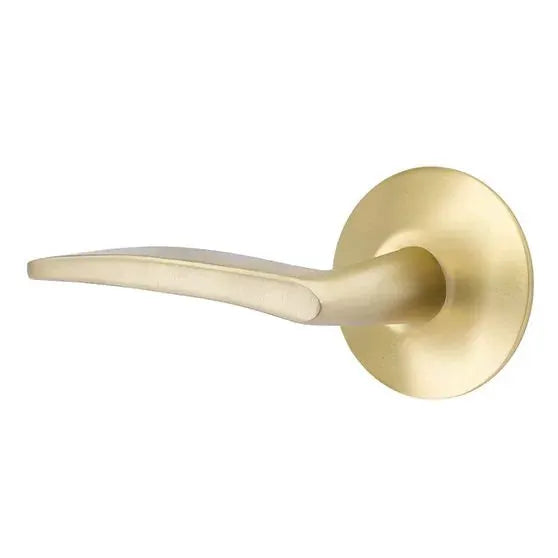 Emtek Poseidon Door Lever with Modern Rose by Emtek