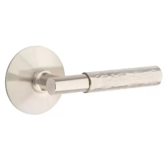 Emtek Hammered Lever with T-Bar Stem and Modern Rose by Emtek