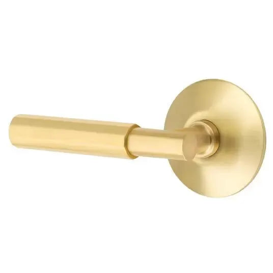 Emtek Faceted Lever with T-Bar Stem and Modern Rose by Emtek