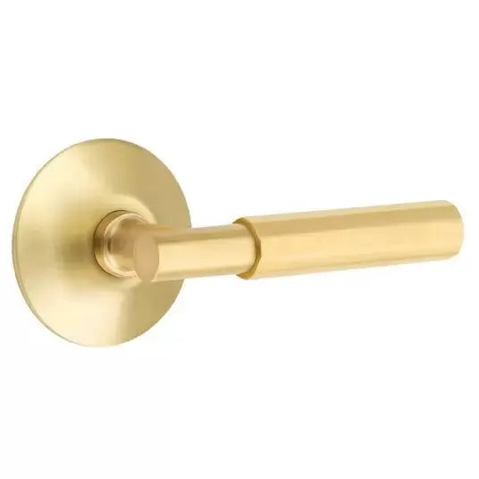 Emtek Faceted Lever with T-Bar Stem and Modern Rose by Emtek