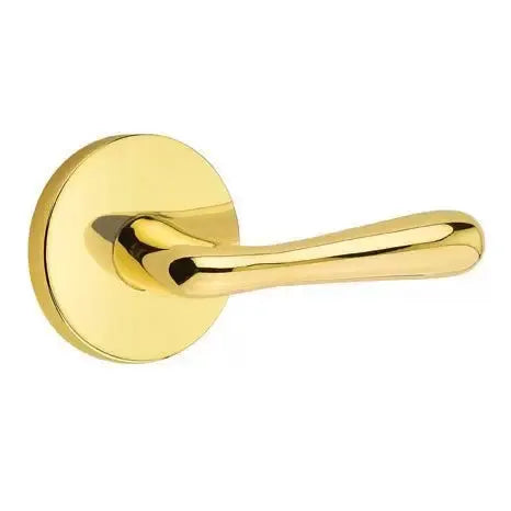 Emtek Basel Door Lever with Disk Rose by Emtek