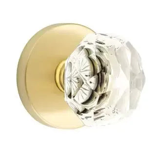 Emtek Diamond Door Knob with Disk Rose by Emtek