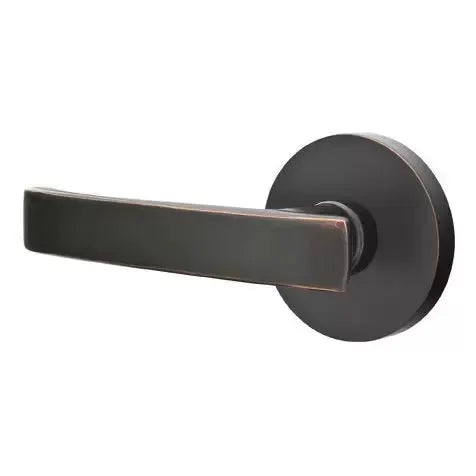 Emtek Geneva Door Lever with Disk Rose by Emtek