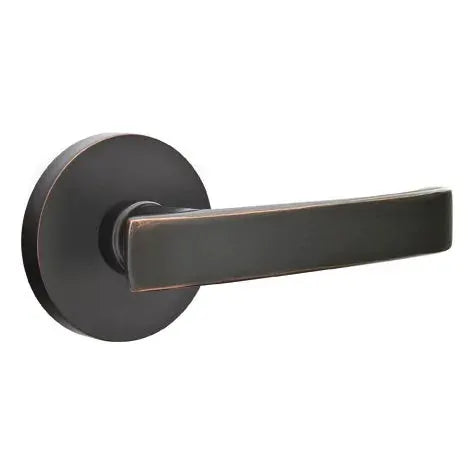 Emtek Geneva Door Lever with Disk Rose by Emtek