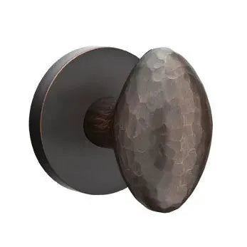 Emtek Hammered Egg Door Knob and Disk Rose by Emtek