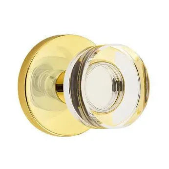Emtek Modern Disc Glass Door Knob with Disk Rose by Emtek