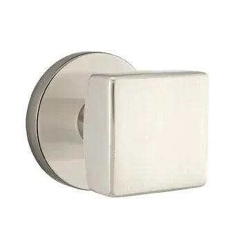 Emtek Square Door Knob with Disk Rose by Emtek