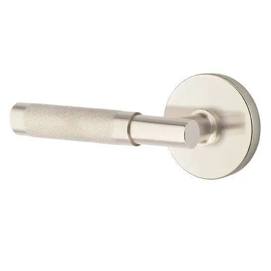 Emtek Knurled Lever with T-Bar Stem and Disk Rose by Emtek