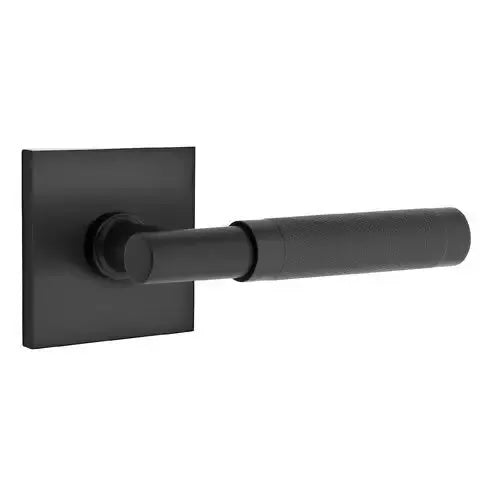 Emtek Knurled Lever with T-Bar Stem and Square Rose by Emtek