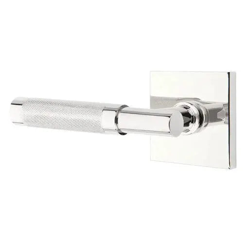 Emtek Knurled Lever with T-Bar Stem and Square Rose by Emtek