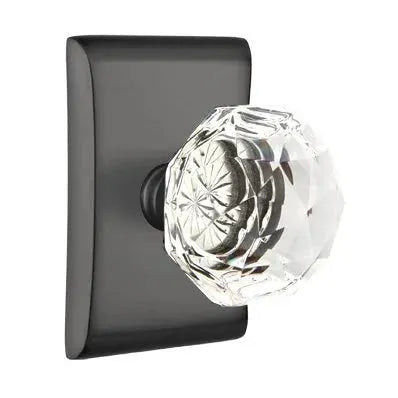 Emtek Diamond Door Knob with Neos Rose by Emtek