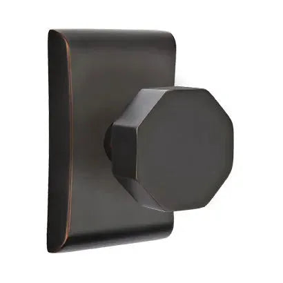 Emtek Octagon Door Knob and Neos Rose by Emtek