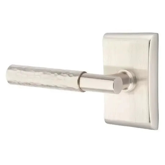 Emtek Hammered Lever with T-Bar Stem and Neos Rose by Emtek