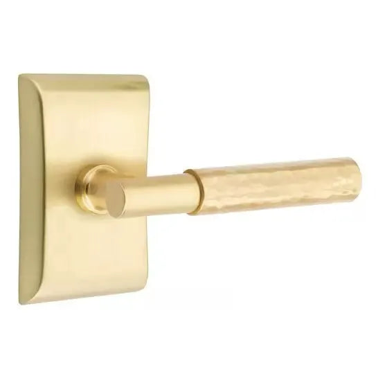Emtek Hammered Lever with T-Bar Stem and Neos Rose by Emtek