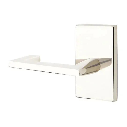 Emtek Argos Door Lever with Modern Rectangular Rose by Emtek
