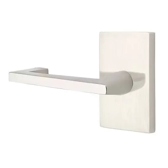 Emtek Argos Door Lever with Modern Rectangular Rose by Emtek