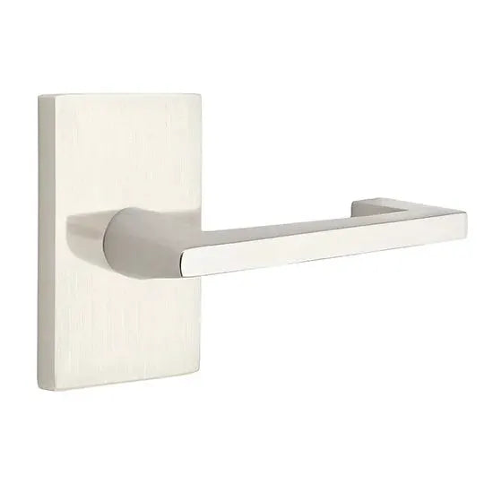 Emtek Argos Door Lever with Modern Rectangular Rose by Emtek