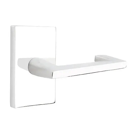 Emtek Argos Door Lever with Modern Rectangular Rose by Emtek