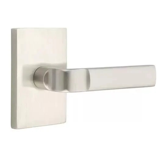 Emtek Aston Lever with Modern Rectangular Rose by Emtek