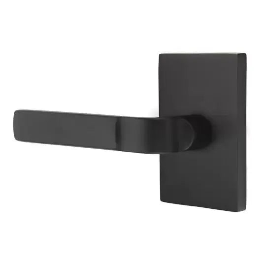 Emtek Aston Lever with Modern Rectangular Rose by Emtek