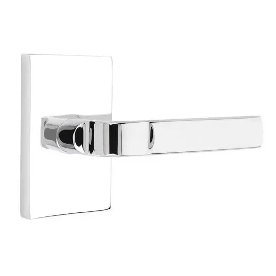 Emtek Aston Lever with Modern Rectangular Rose by Emtek