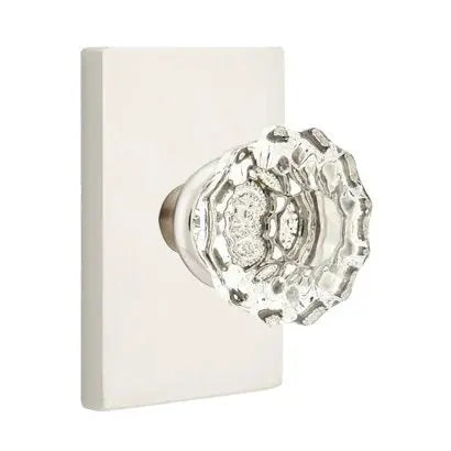 Emtek Astoria Door Knob with Modern Rectangular Rose by Emtek