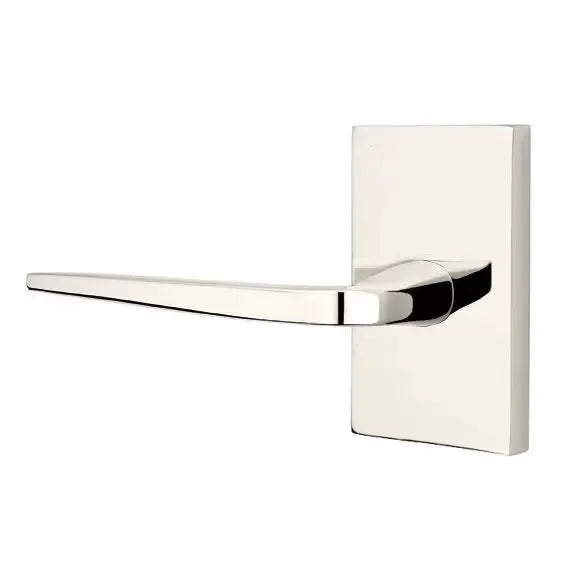 Emtek Athena Door Lever with Modern Rectangular Rose by Emtek
