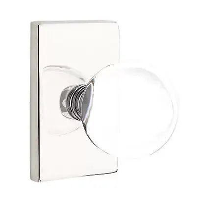 Emtek Bristol Door Knob with Modern Rectangular Rose by Emtek