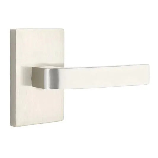 Emtek Breslin Lever with Modern Rectangular Rose by Emtek