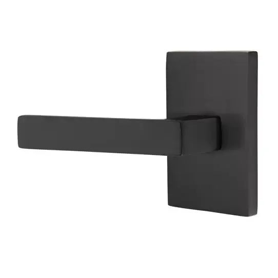 Emtek Dumont Lever with Modern Rectangular Rose by Emtek