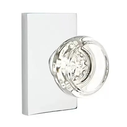 Emtek Georgetown Door Knob with Modern Rectangular Rose by Emtek