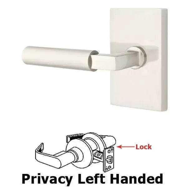 Emtek Hercules Door Lever with Modern Rectangular Rose by Emtek