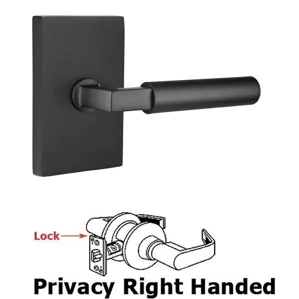 Emtek Hercules Door Lever with Modern Rectangular Rose by Emtek
