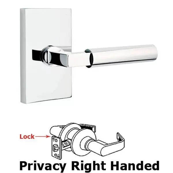Emtek Hercules Door Lever with Modern Rectangular Rose by Emtek