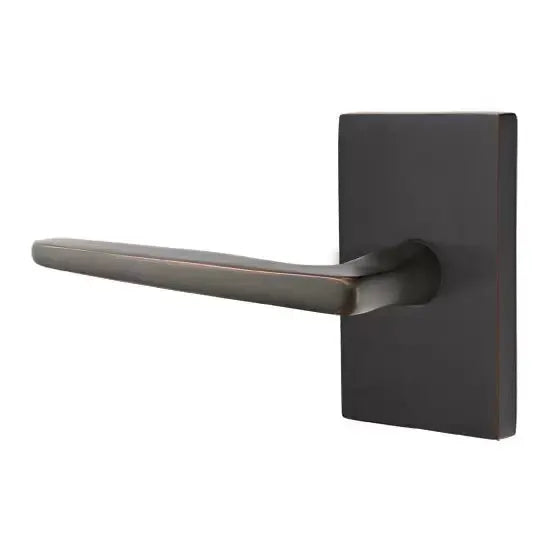 Emtek Hermes Door Lever with Modern Rectangular Rose by Emtek