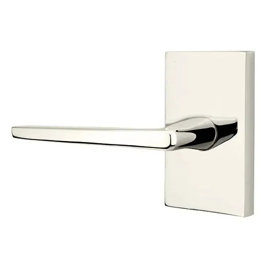 Emtek Hermes Door Lever with Modern Rectangular Rose by Emtek