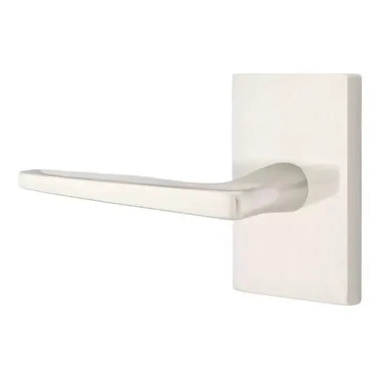 Emtek Hermes Door Lever with Modern Rectangular Rose by Emtek