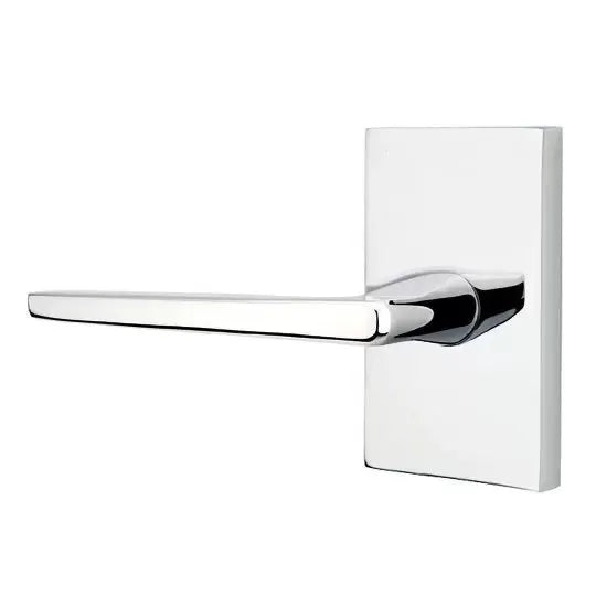 Emtek Hermes Door Lever with Modern Rectangular Rose by Emtek