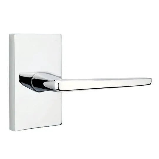 Emtek Hermes Door Lever with Modern Rectangular Rose by Emtek