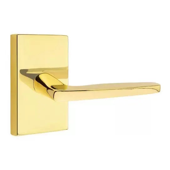 Emtek Hermes Door Lever with Modern Rectangular Rose by Emtek