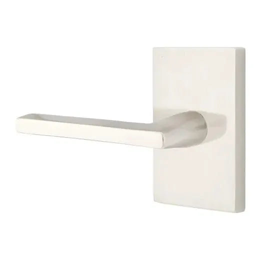 Emtek Helios Door Lever with Modern Rectangular Rose by Emtek