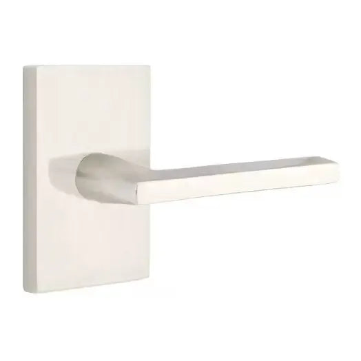 Emtek Helios Door Lever with Modern Rectangular Rose by Emtek