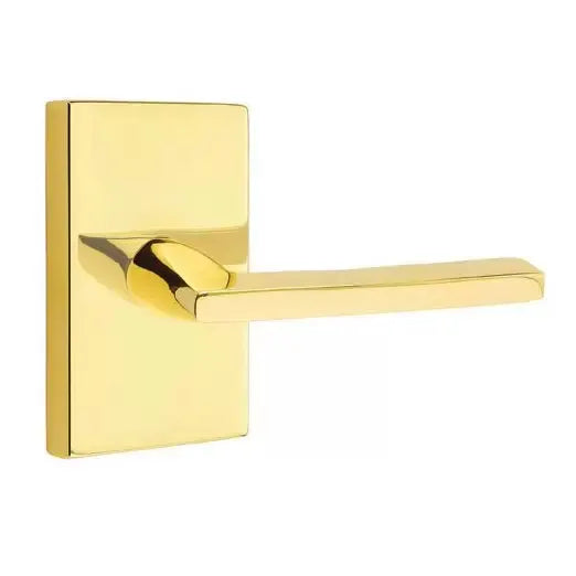 Emtek Helios Door Lever with Modern Rectangular Rose by Emtek