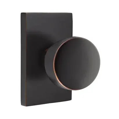 Emtek Laurent Door Knob and Modern Rectangular Rose by Emtek