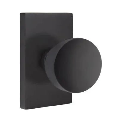 Emtek Laurent Door Knob and Modern Rectangular Rose by Emtek