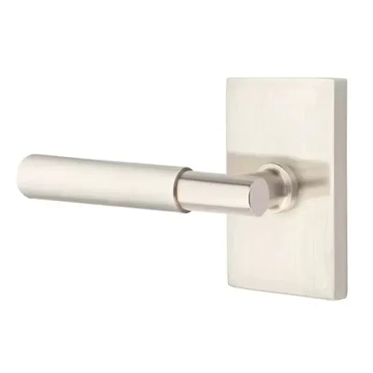 Emtek Myles Lever with Modern Rectangular Rose by Emtek