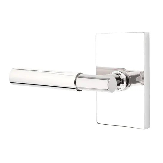 Emtek Myles Lever with Modern Rectangular Rose by Emtek
