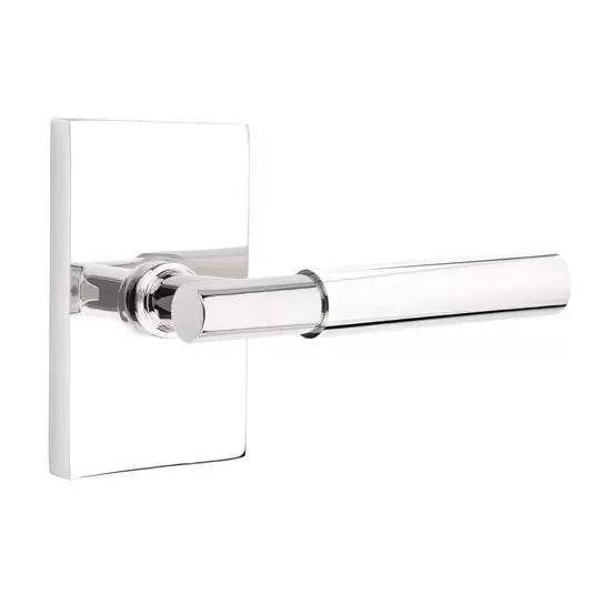 Emtek Myles Lever with Modern Rectangular Rose by Emtek