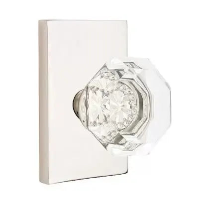 Emtek Old Town Door Knob with Modern Rectangular Rose by Emtek